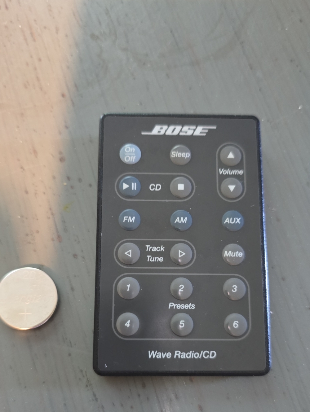 Bose Black Wave Radio/CD Remote Control Needs New Battery